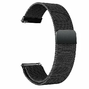 22mm Metal Magnetic Watch Strap – Black Color