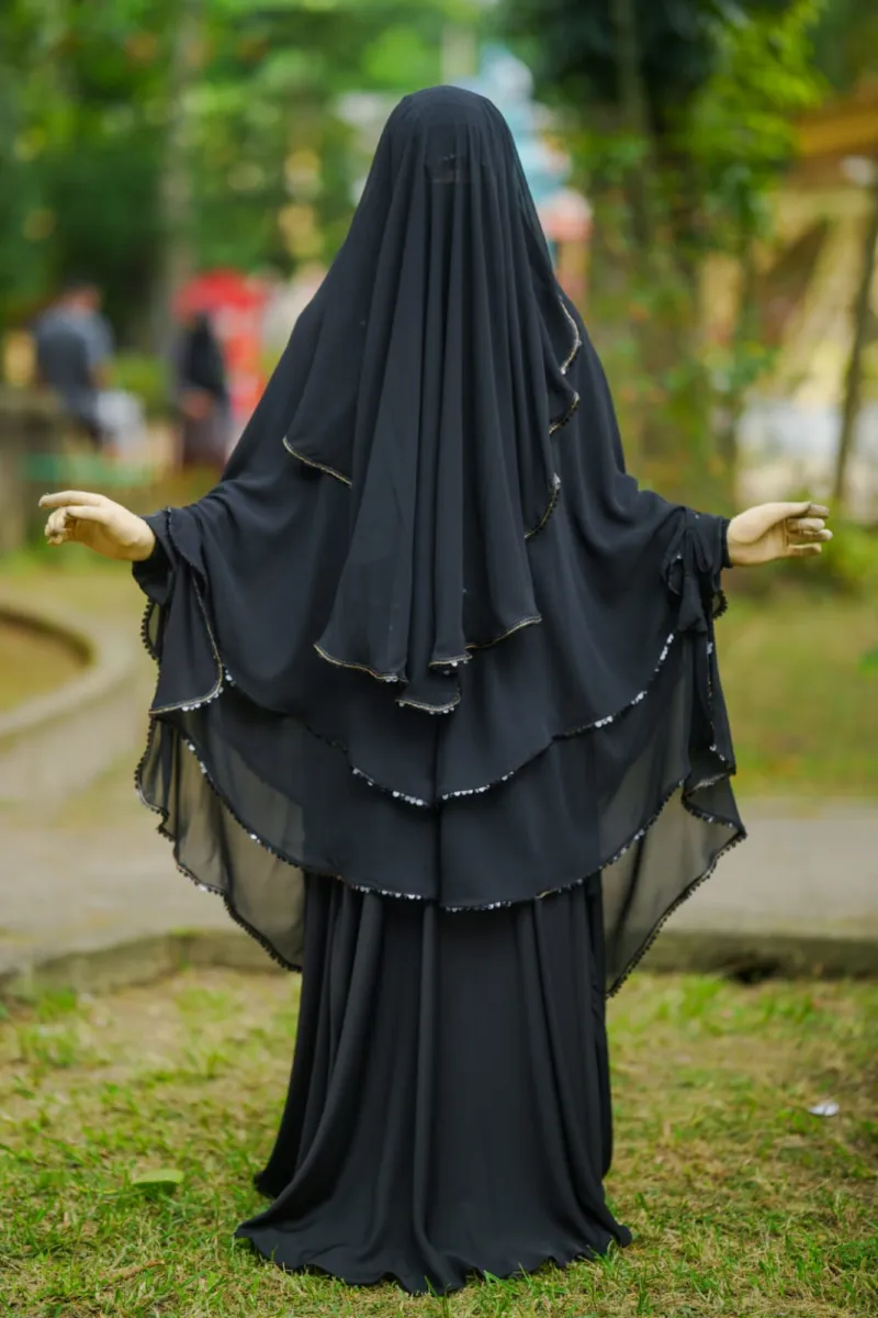Safa Borka Full Set with Georgette Hijab and Niqab