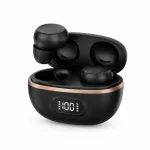 HnB Y17 Mini True Wireless Earbuds – Ultra-Compact In-Ear TWS with Matte Black Finish, Digital LED Battery Display & 20H Playtime