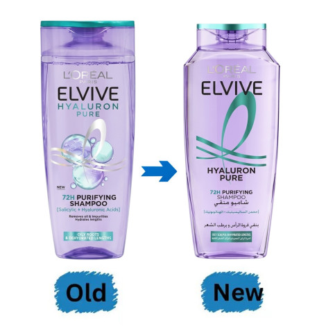 L'Oreal Elvive Hyaluron Pure 72H Purifying Shampoo 400ml (Egypt)