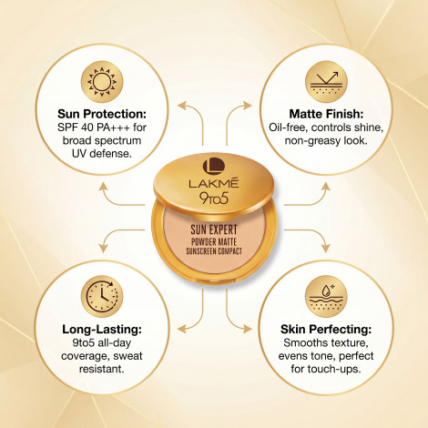 Lakme 9 to 5 Sun Expert Compact Powder Sunscreen SPF 40++7g (India)