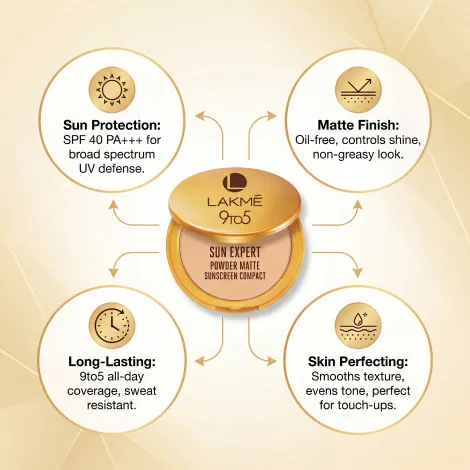 Lakme 9 to 5 Sun Expert Compact Powder Sunscreen SPF 40++7g (India)