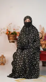 Women's Full Cover Prayer Khimar, Soft Cotton, 80 Inch Round