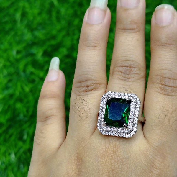 Imperial Violet Crystal Statement Ring