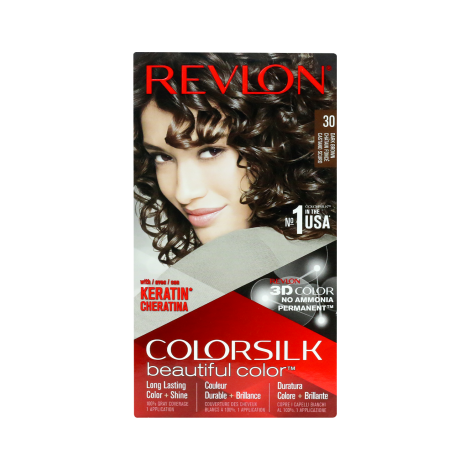 Revlon Colorsilk Beautiful Hair Color - 30 Dark Brown (USA)
