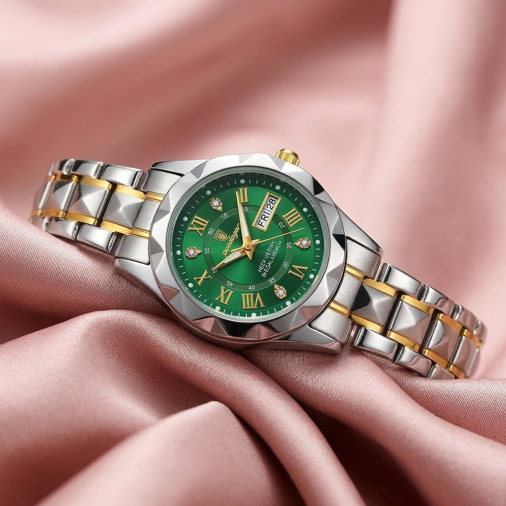 Poedagar Luxury Ladies Watch (Water Resistant)