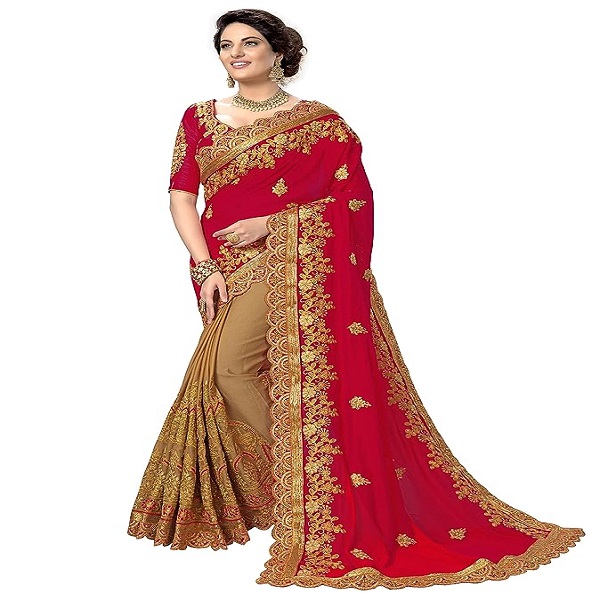 Indian Georgette Saree with Blouse Piece