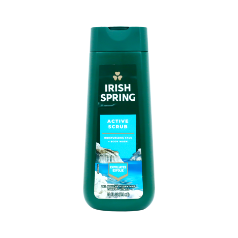 Irish Spring Active Scrub Moisturizing Face & Body Wash 591ml (Mexico)
