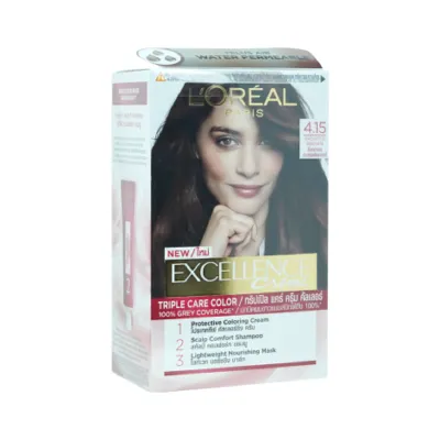 L'Oreal Excellence Frosted Brown Hair Colour Cream-4.15 (China)