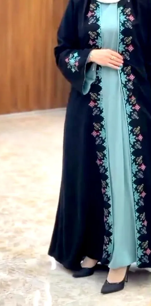 Abaya Koti Borka Dress, Dubai Cherry Embroidered