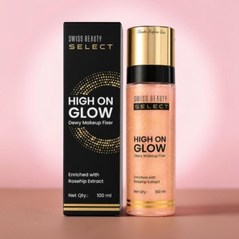 Swiss Beauty Select High On Glow Dewy Makeup Fixer 100ml (China)