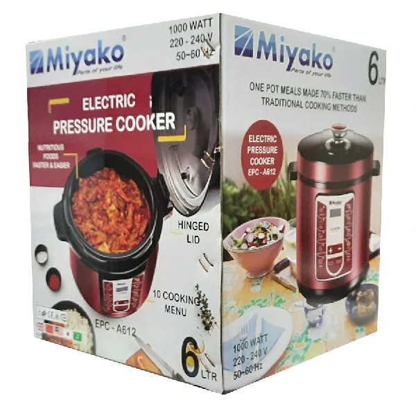 Miyako EPC-A612 Electric Pressure Cooker- 6Liters