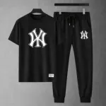 Men's Mesh Fabric Tee and Full Pant Two-Piece Set, 6 Colours