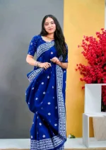 Half Silk Screen Print Saree with Jamdani Motifs, 6 Colours