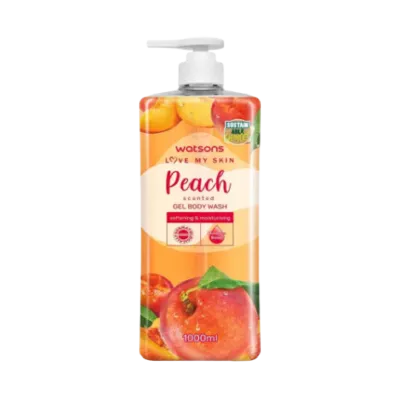 Watsons Love My Skin Peach Scented Gel Body Wash 1000ml (Malaysia)