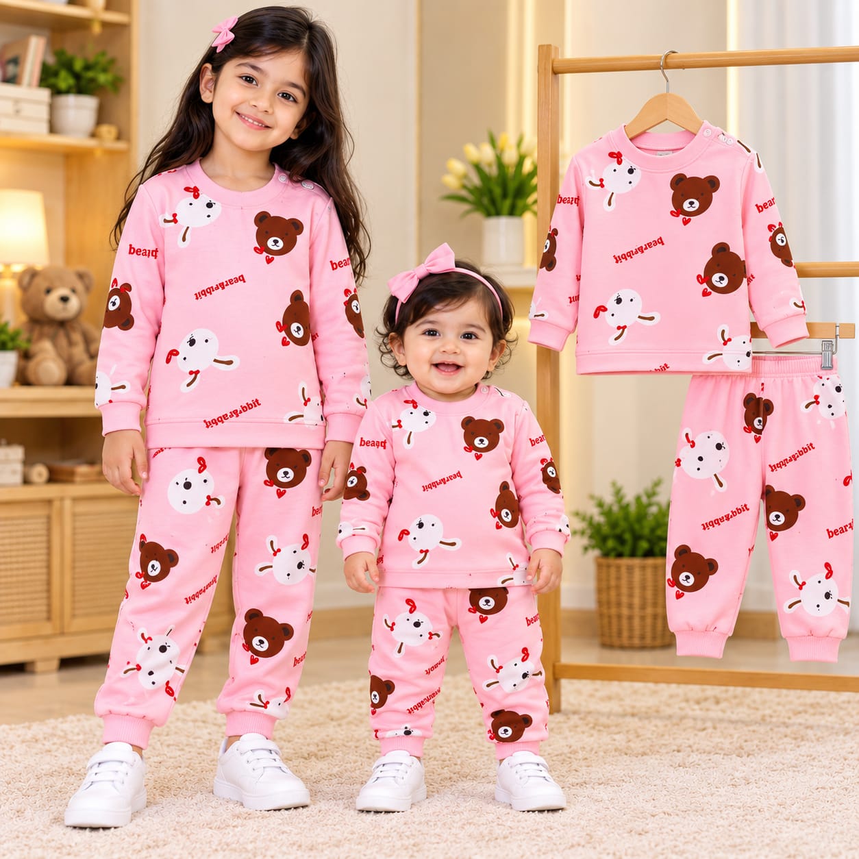 Baby and Kids' DTF Print Sweatshirt and Pant Set, 300 GSM, 6 Colours