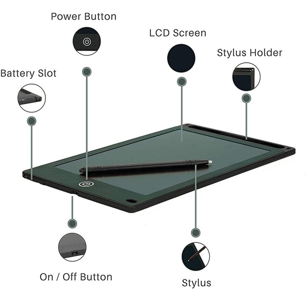 12" LCD Writing Digital Tablet Drawing Pad, Erasable