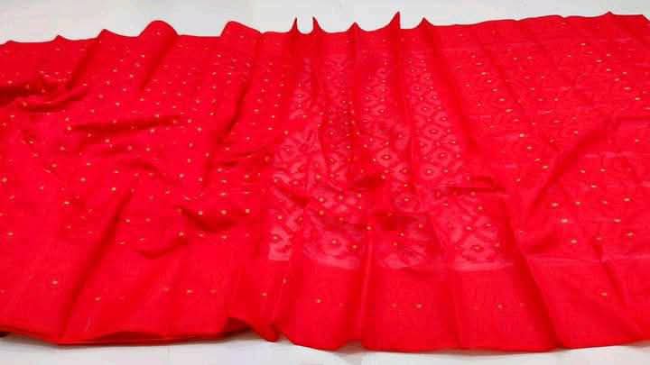 Tant Jamdani Saree, 12 Haath, Without Blouse Piece