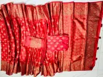 Dhupian Silk Block Print Panjabi and Silk Saree for Couples