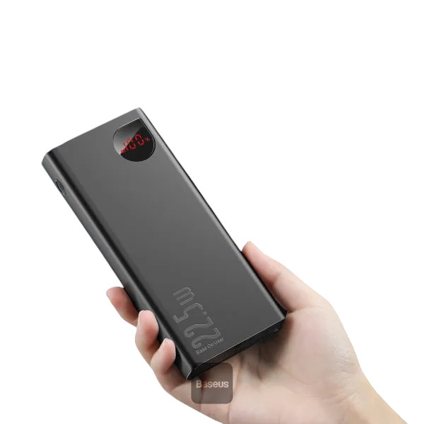 Baseus Adaman 20000mAh 22.5W Metal Power Bank with Digital Display – Black