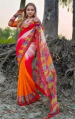 Weightless Soft Silk Saree with Sequin Dollar Work and Tassels