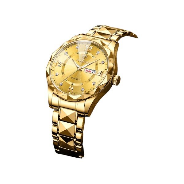 BINBOND 2521 Luxury Brand Luminous Quartz Watch For Men (full golden)