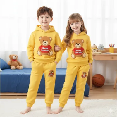 Boys' and Girls' DTF Print Hoodie Set with Pant, 280-300 GSM