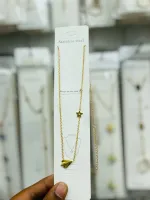 Anti-Tarnish Paper Plane & Star Chain Necklace