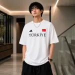 Men's Pure Cotton Drop Shoulder Tee, DTF Print, Sizes M to XXL