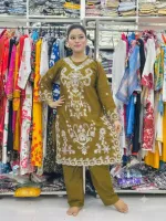 TC Cotton Embroidered Co-Ord Set for Office and Campus Wear