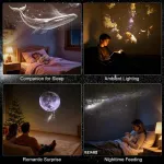 2-in-1 Mini Star Projector Night Light with USB Plug