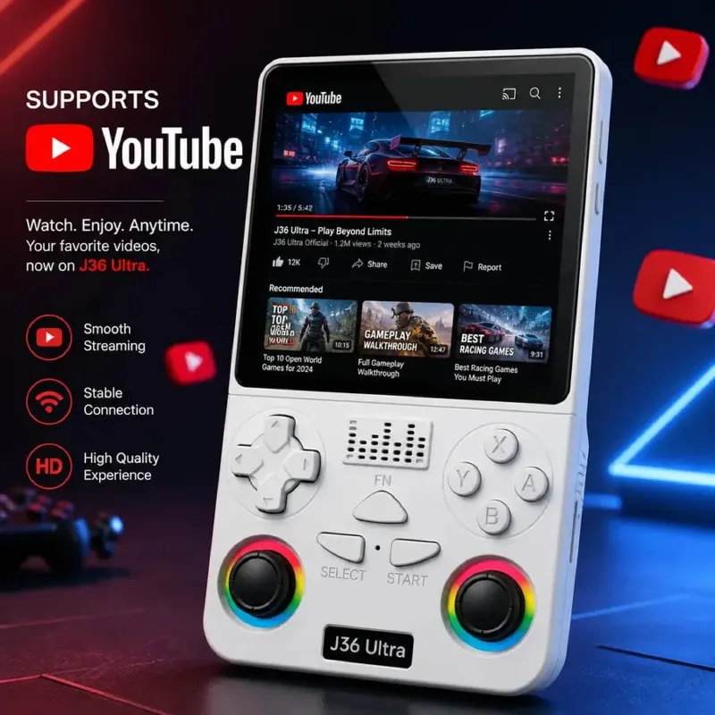 J36 Ultra All-in-One Handheld Gaming Console