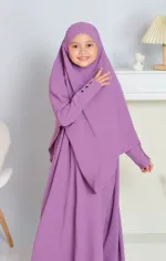 Baby Borka Set with Double Layer Hijab, 2 to 8 Years