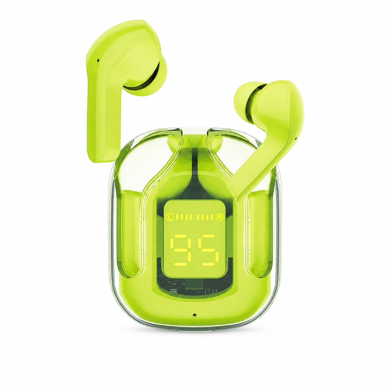 Ultrapods Pro Transparent True Wireless Earbuds – Bluetooth 5.3 TWS with Smart LED Display, ANC Noise Cancellation & IPX4 Waterproof