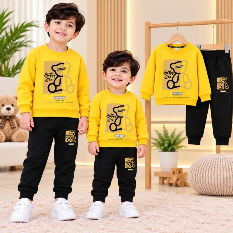 Kids' Brushed Cotton Sweatshirt and Pant Set, 3 Months to 8 Years