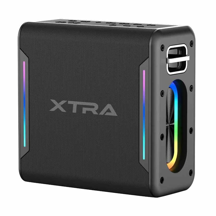Xtra V100 Pro 60W RGB Karaoke Speaker with 2 Wireless Microphones