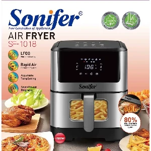 Sonifer Air Fryer SF-1018 With Digital LED Display (1500W, 6L)