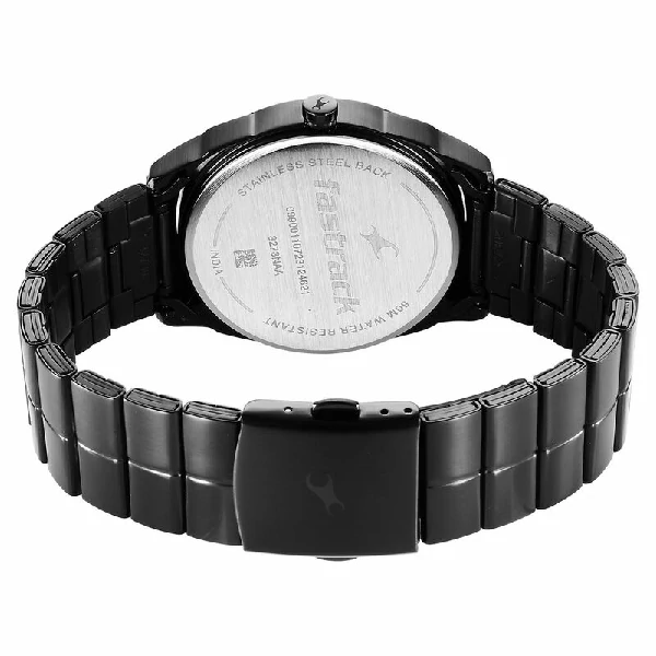 Fastrack 3273NM01 Quartz Analog Black Dial Black Stainless Steel Strap Watch