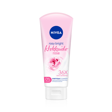 Nivea Rosy Bright Hokkaido Rose Serum Whip Foam Cleanser 100ml (Thailand)