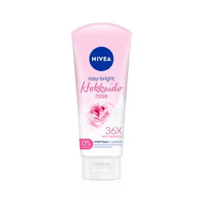 Nivea Rosy Bright Hokkaido Rose Serum Whip Foam Cleanser 100ml (Thailand)
