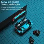 M10 True Wireless Earbuds – Bluetooth 5.1 TWS with 2000mAh Power Bank Charging Case, LED Battery Display, IPX7 Waterproof & Hi-Fi 9D Bass