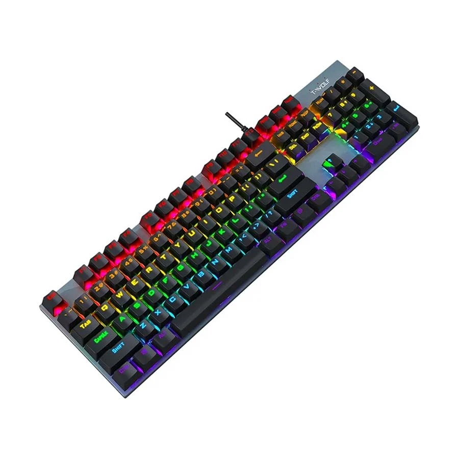 T-Wolf T17 RGB Wired (Blue Switch) Black Mechanical Gaming Keyboard
