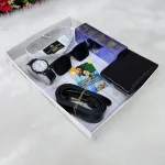 Men's Pure Cotton Check Shirt Combo with Watch, Wallet and Belt