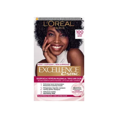 L'Oreal Excellence Creme Triple Care Color - 100 Black (France)