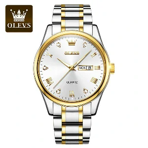 Olevs Luxury Men’s Quartz Watch (White )