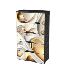 Platinum Wardrobe Ivory- 5 Drawer