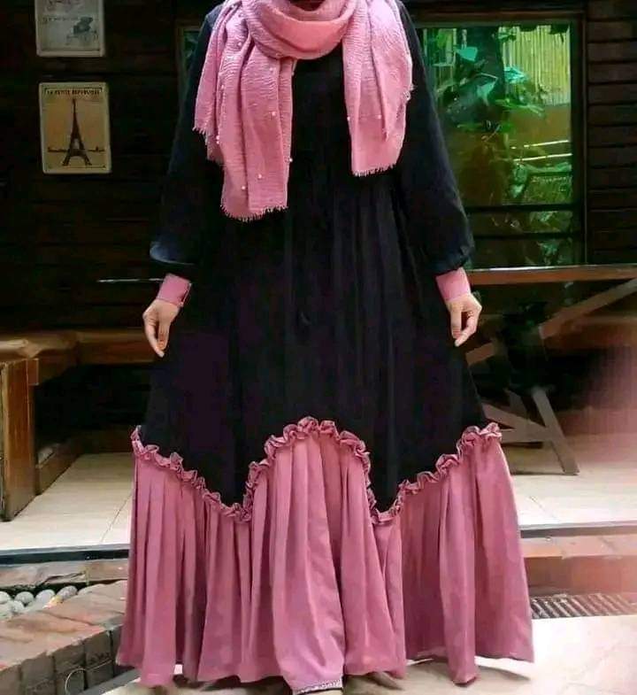 Flora Gown Borka in Cherry Fabric, Lengths 52 to 56