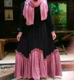 Flora Gown Borka in Cherry Fabric, Lengths 52 to 56