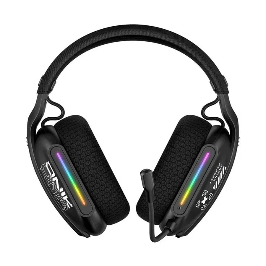 Onikuma GT808 RGB Tri-Mode Bluetooth Black Gaming Headphone