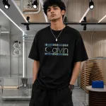 Men's Pure Cotton Drop Shoulder T-Shirt with DTF Print